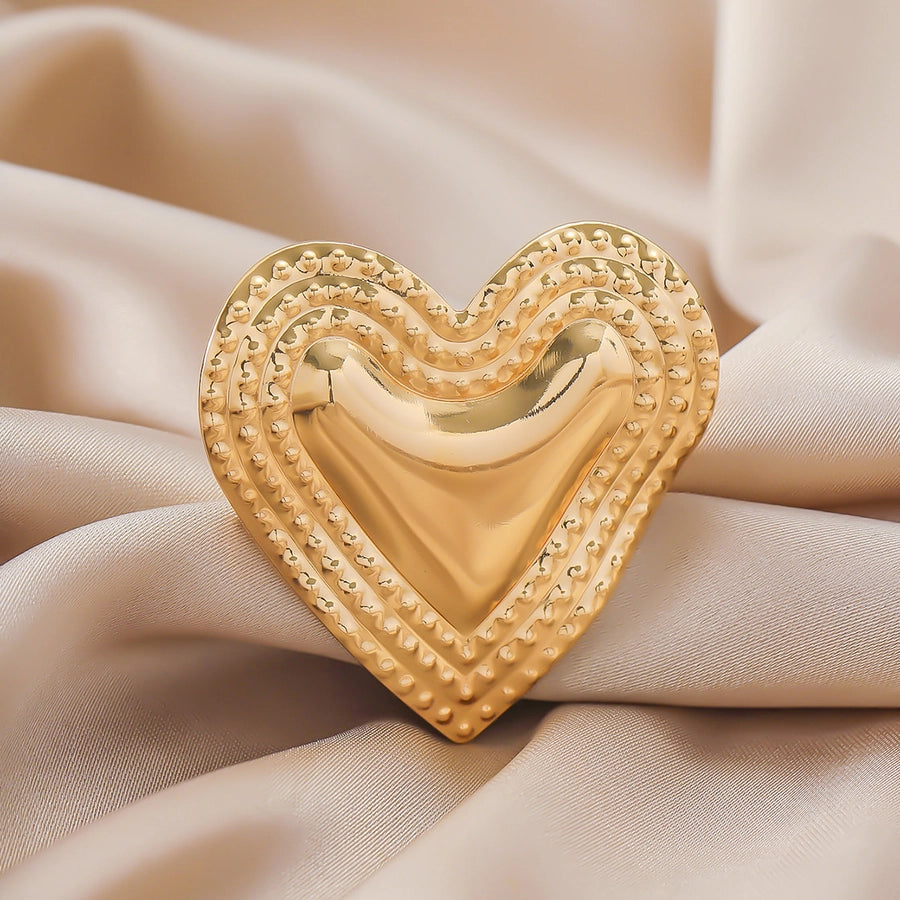 Elegant Heart Shape Alloy Women's Rings