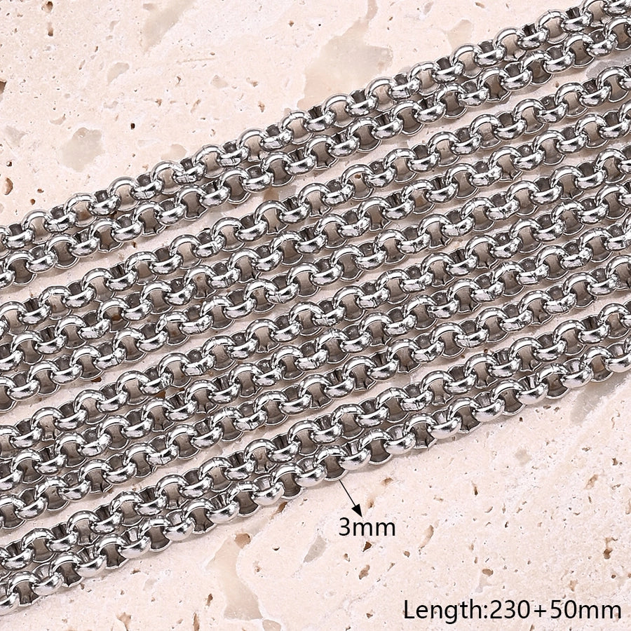 10 Strands/Package 304 Stainless Steel cable chain Belcher Chain figaro chain Polished Length: 170 50mm Length: 190 50mm Length: 200 50mm Jewelry Accessories