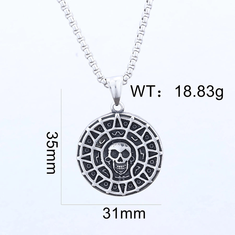 Hip-Hop Retro Skull 304 Stainless Steel Unisex