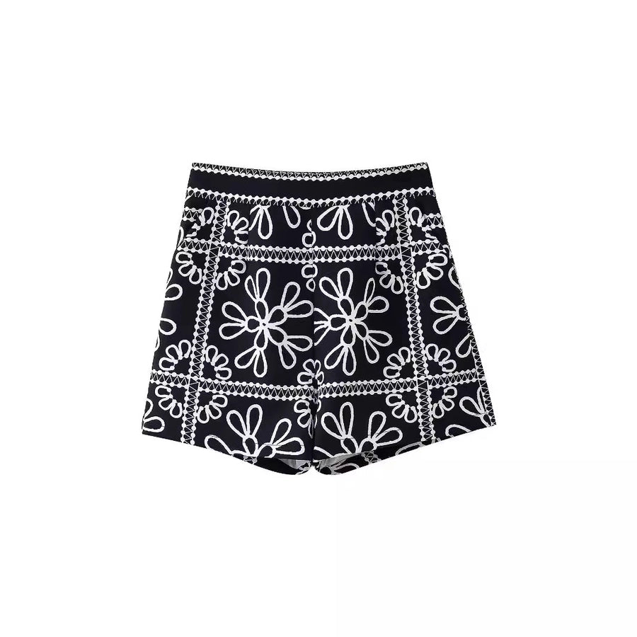 Daily Women's Streetwear Printing Polyester Printing Shorts Sets Shorts Sets