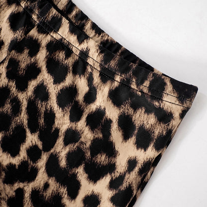 Daily Women's Streetwear Leopard Spandex Polyester Pants Sets Pants Sets