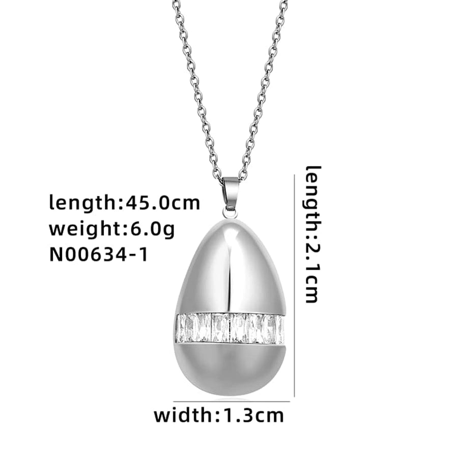 Jewelry Cute Simple Style Star Heart Shape Lines 304 Stainless Steel Copper Zircon K Gold Plated Rhodium Plated Plating Inlay Pendant Necklace