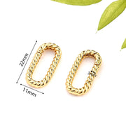 Hemp Rope Rectangular Buckle (Gold)