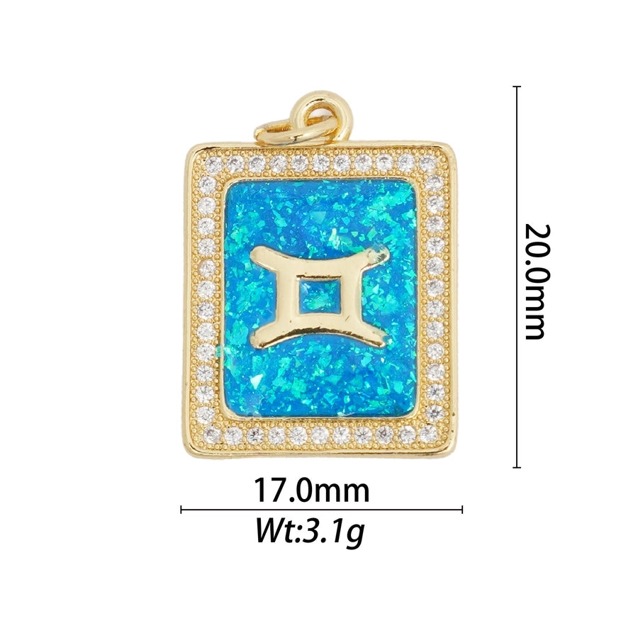 1 Piece Copper Constellation Pendant