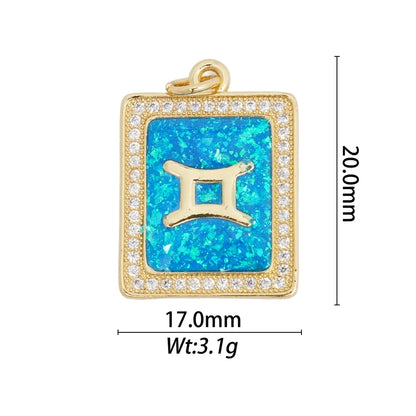 1 Piece Copper Constellation Pendant