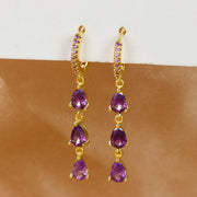 E1115 Gold Purple Diamond