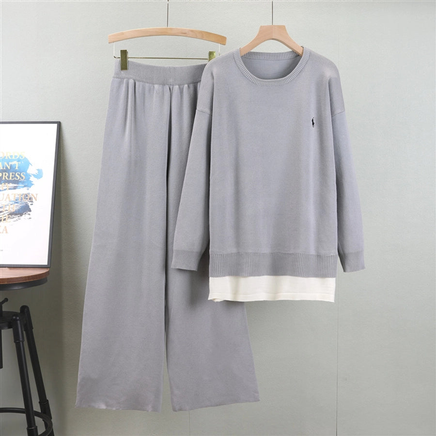 Holiday Daily Women's Vacation Simple Style Solid Color Polyester Pants Sets Pants Sets