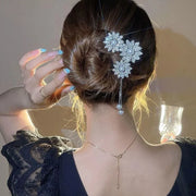 Two Teeth-Flower Tassel Silver