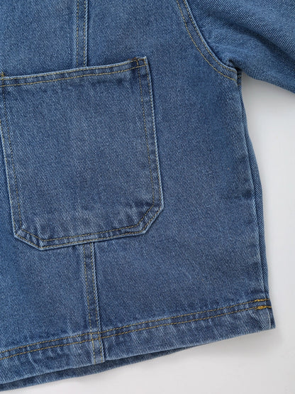 Daily Women's Simple Style Classic Style Solid Color Denim Pocket Skirt Sets Skirt Sets