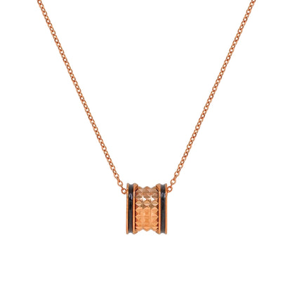 Jewelry Simple Style Round Titanium Steel Plating Pendant Necklace