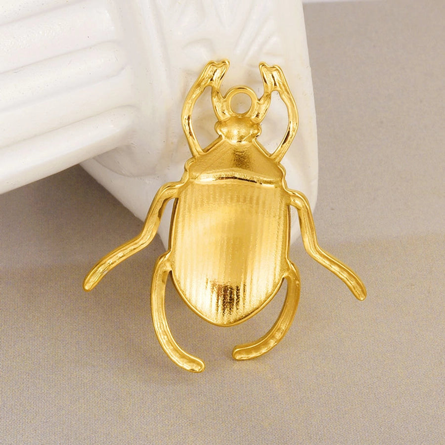 1 Piece 27*31mm 304 Stainless Steel 18K Gold Plated Insect Pendant Jewelry Accessories