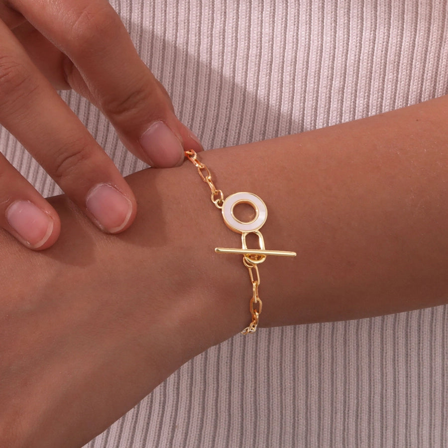 Jewelry IG Style Flower 201 Stainless Steel Copper Zircon 18K Gold Plated Bracelets