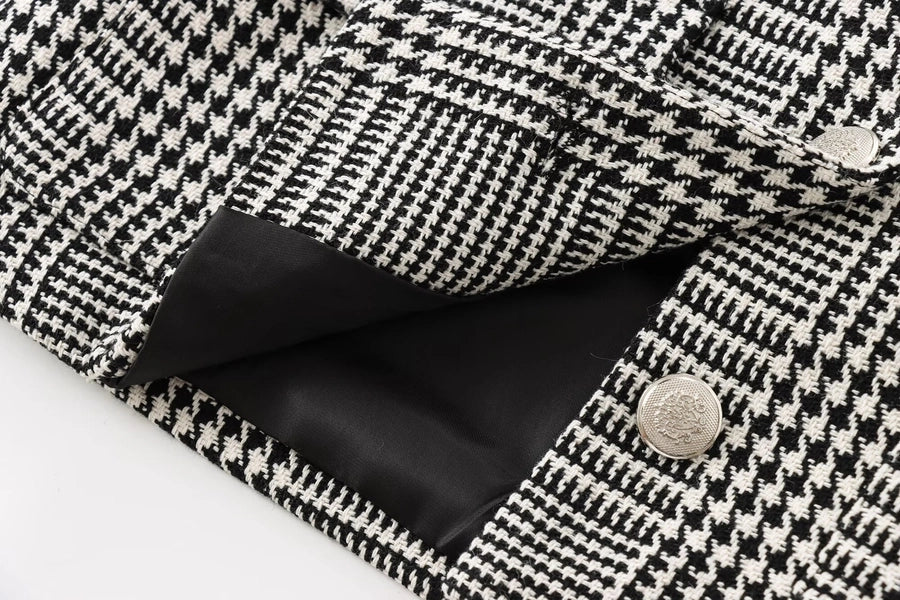 Women's Blazer Long Sleeve Blazers Button Elegant Color Block