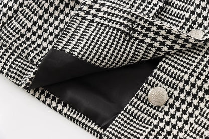 Women's Blazer Long Sleeve Blazers Button Elegant Color Block