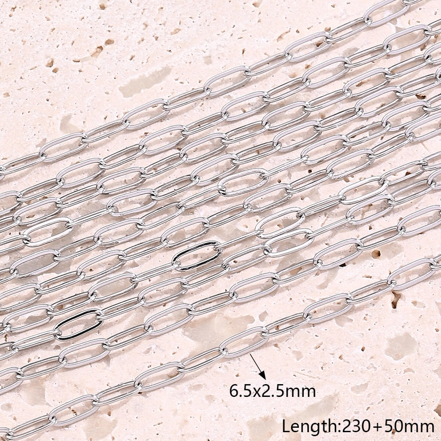 10 Strands/Package 304 Stainless Steel cable chain snake chain Belcher Chain Polished Length: 170 50mm Length:230+50mm Jewelry Accessories