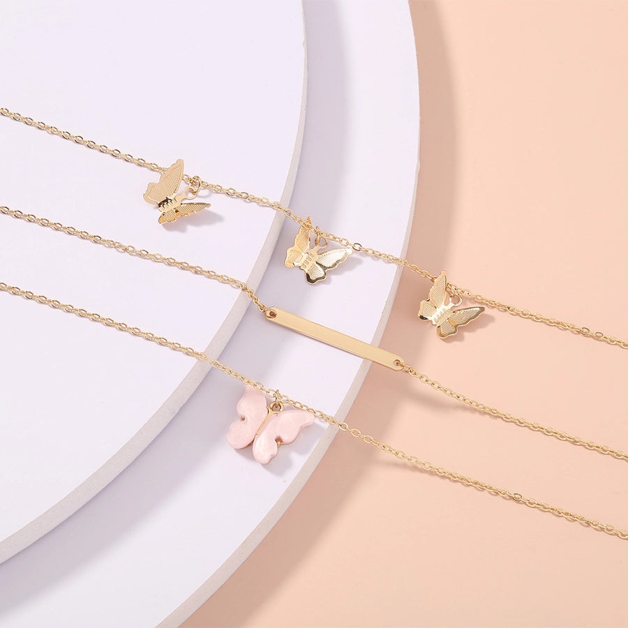 Jewelry IG Style Preppy Style Geometric Butterfly Copper Bracelets