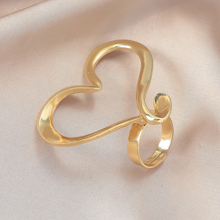 Elegant Heart Shape Alloy Women's Rings