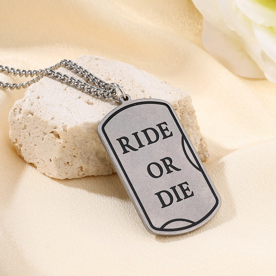 Jewelry Vintage Style Irregular 304 Stainless Steel Pendant Necklace