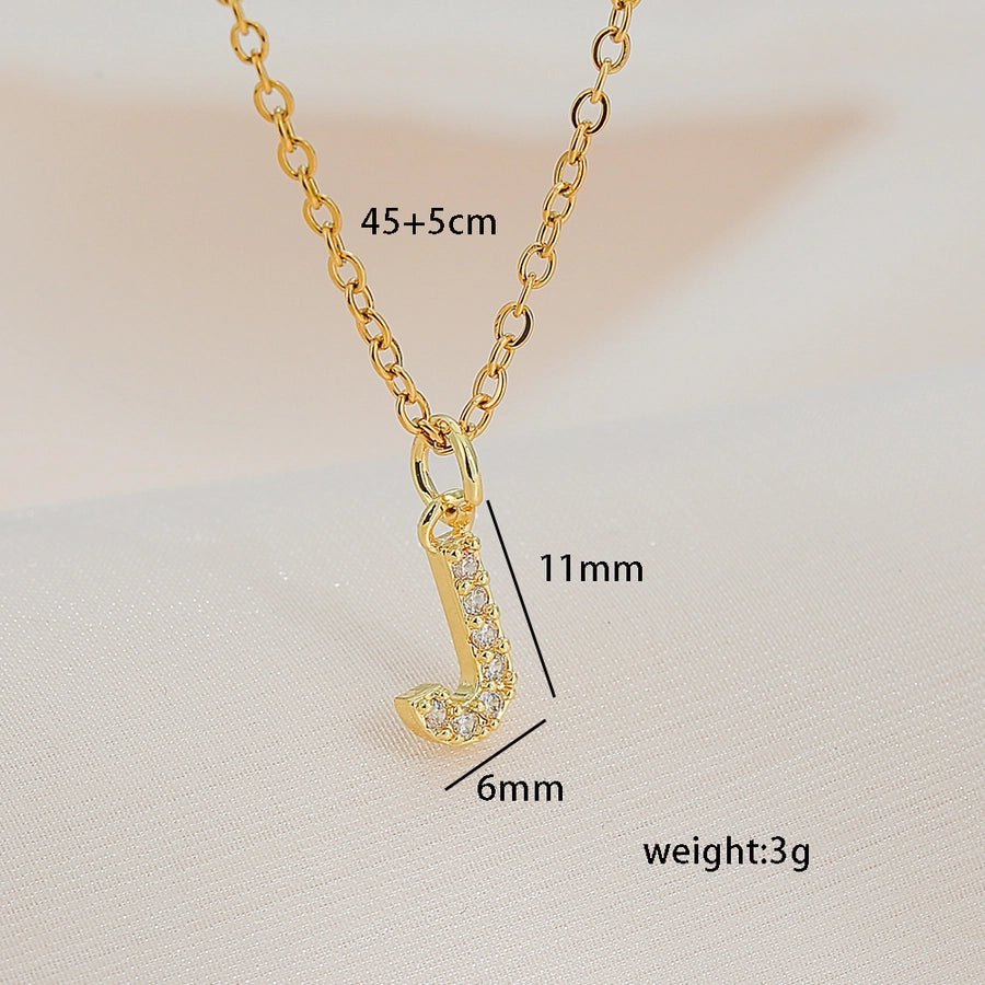 Jewelry Basic Retro Classic Style Letter 304 Stainless Steel Copper Pendant Necklace