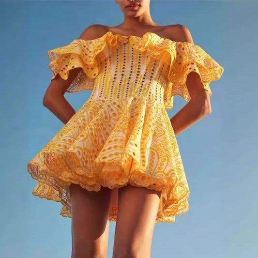 Women's Sheath Dress Vacation Simple Style Boat Neck Short Sleeve Solid Color Above Knee Holiday