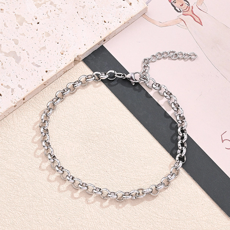 10 Strands/Package 5 Strands/Package 304 Stainless Steel Cuban Link Chain Curb Chain cable chain Belcher Chain Polished Length: 170 50mm Length: 220mm Length:230+50mm Jewelry Accessories