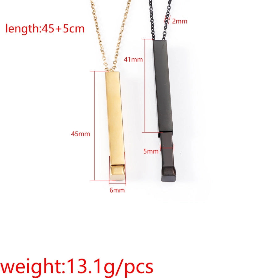 Jewelry Streetwear U Shape 304 Stainless Steel 18K Gold Plated Pendant Necklace