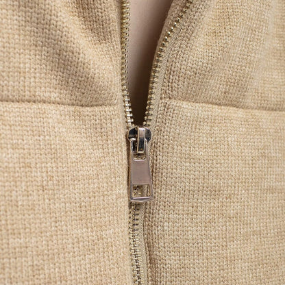 Women's Casual Solid Color Zipper Vest