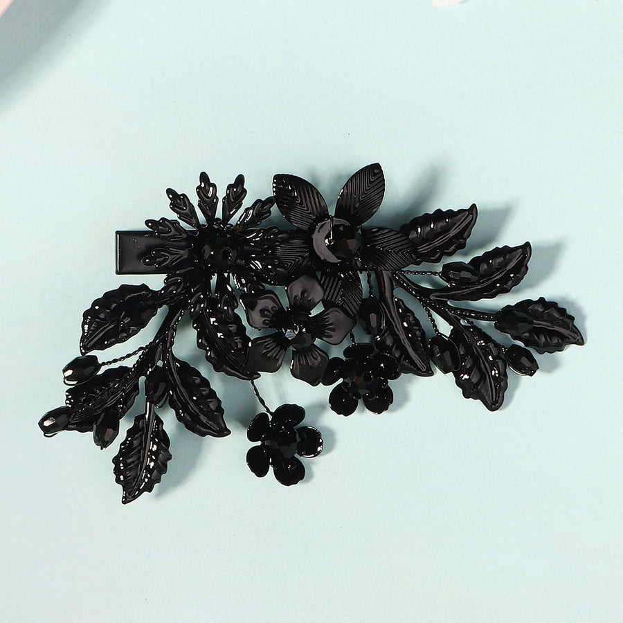 Women's Elegant Simple Style Leaf Iron Hair Clip