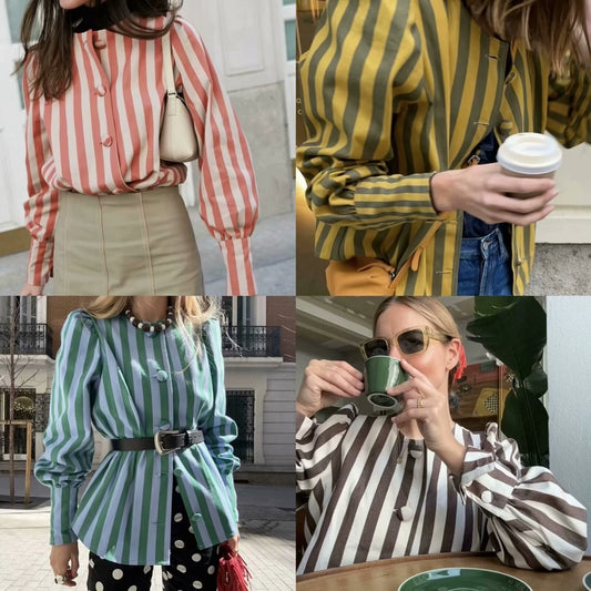 Women's Blouse Long Sleeve Blouses Vacation Simple Style Multicolor