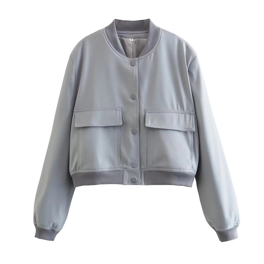 Women's Streetwear Solid Color Single Breasted Coat Casual Jacket