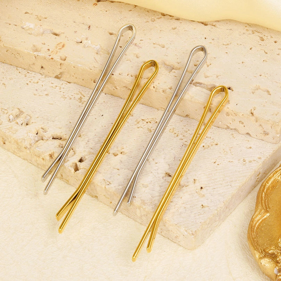 Women's Sweet Geometric 304 Stainless Steel Plating Hair Clip