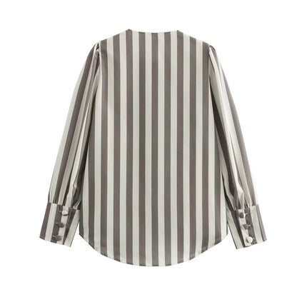 Women's Blouse Long Sleeve Blouses Vacation Simple Style Multicolor