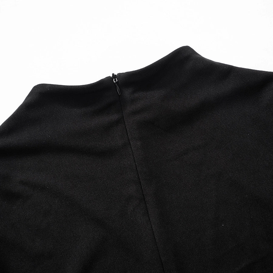 Women's Hip skirt Streetwear Round Neck Popover Long Sleeve Solid Color Above Knee Holiday Travel