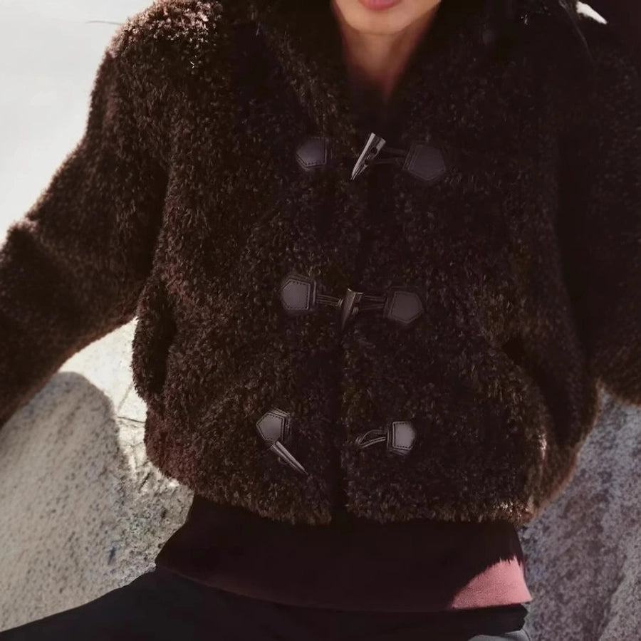 Women's Preppy Style Solid Color Coat Woolen Coat