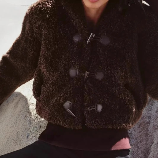 Women's Preppy Style Solid Color Coat Woolen Coat