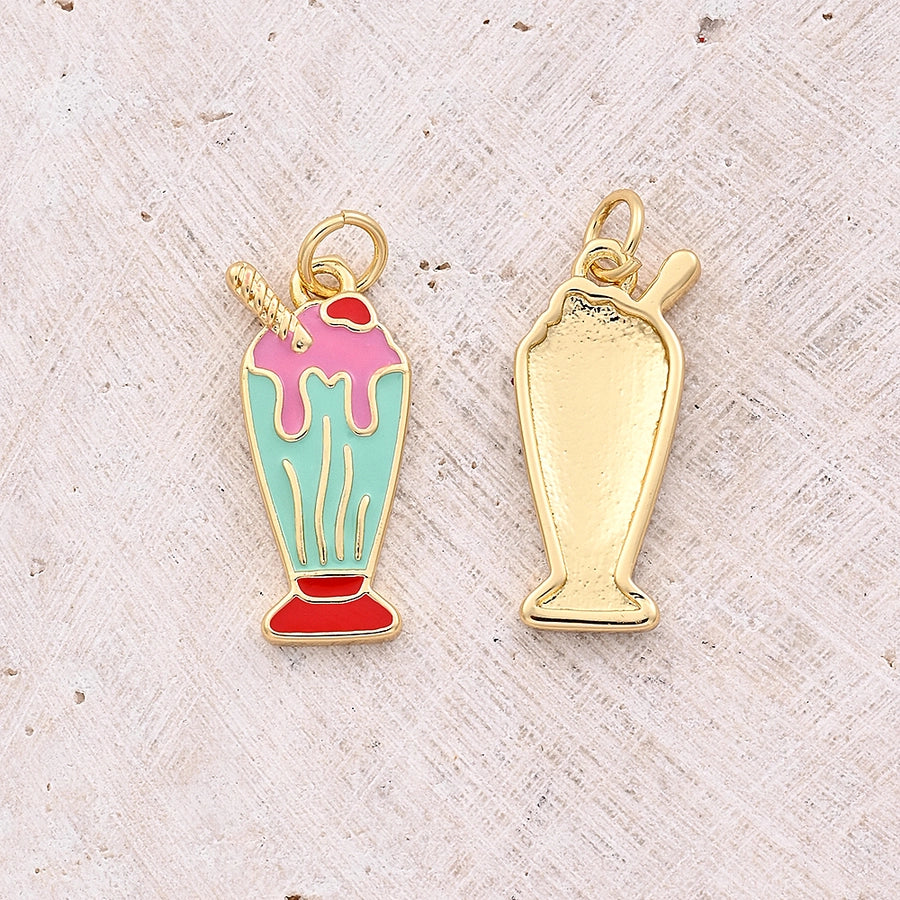 1 Pc/Package 17x13mm 21x10mm Hole 3~3.9mm Copper 18K Gold Plated Juice Cake Polished Pendant Jewelry Accessories