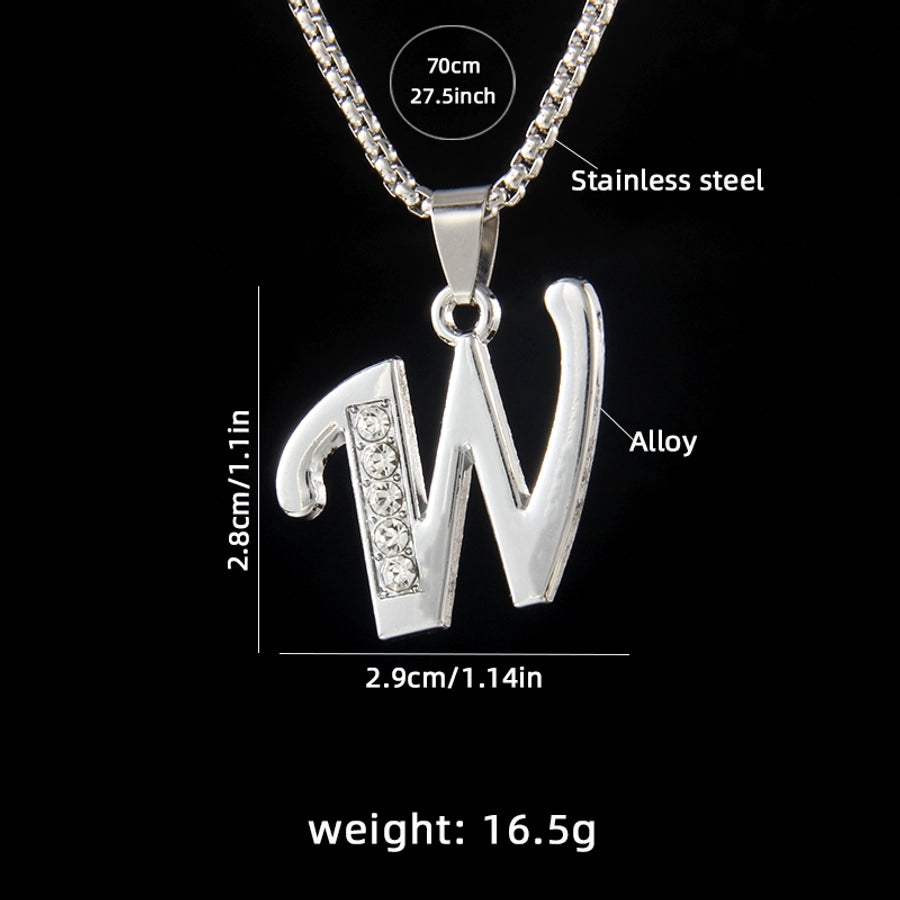 Simple Style letter 201 Stainless Steel Zinc alloy Unisex Pendant Necklace