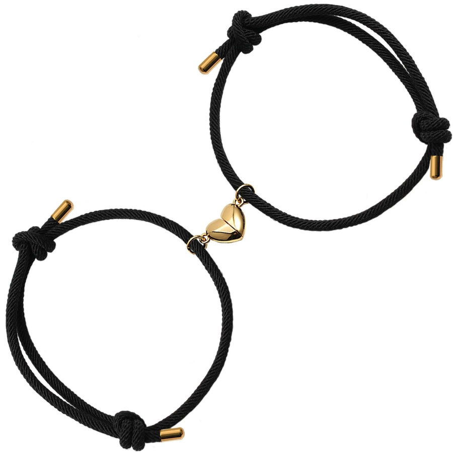 Lady Heart Shape 304 Stainless Steel rope Woven Chain String Bracelets