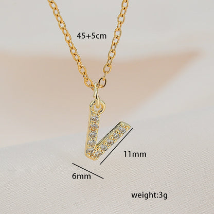 Jewelry Basic Retro Classic Style Letter 304 Stainless Steel Copper Pendant Necklace