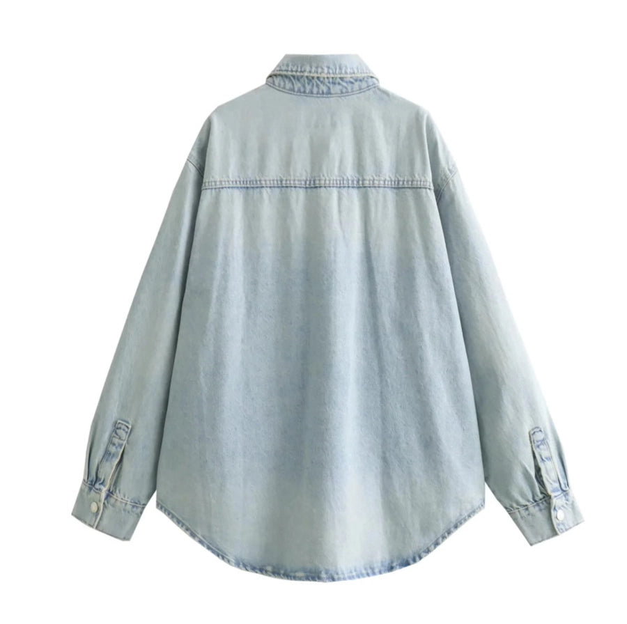 Women's Streetwear Solid Color Coat Denim Jacket