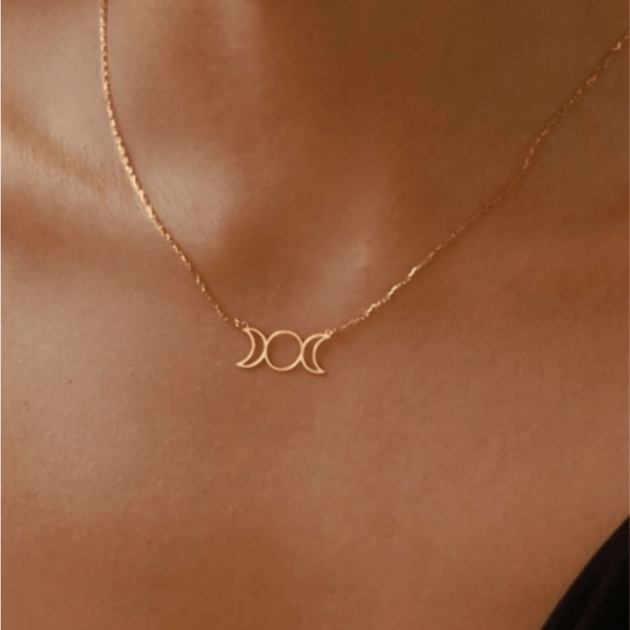 Jewelry Simple Style Sun Moon 304 Stainless Steel Pendant Necklace