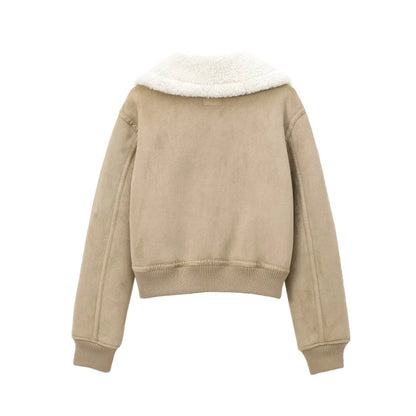 Women's Casual Solid Color Pocket Zipper Coat