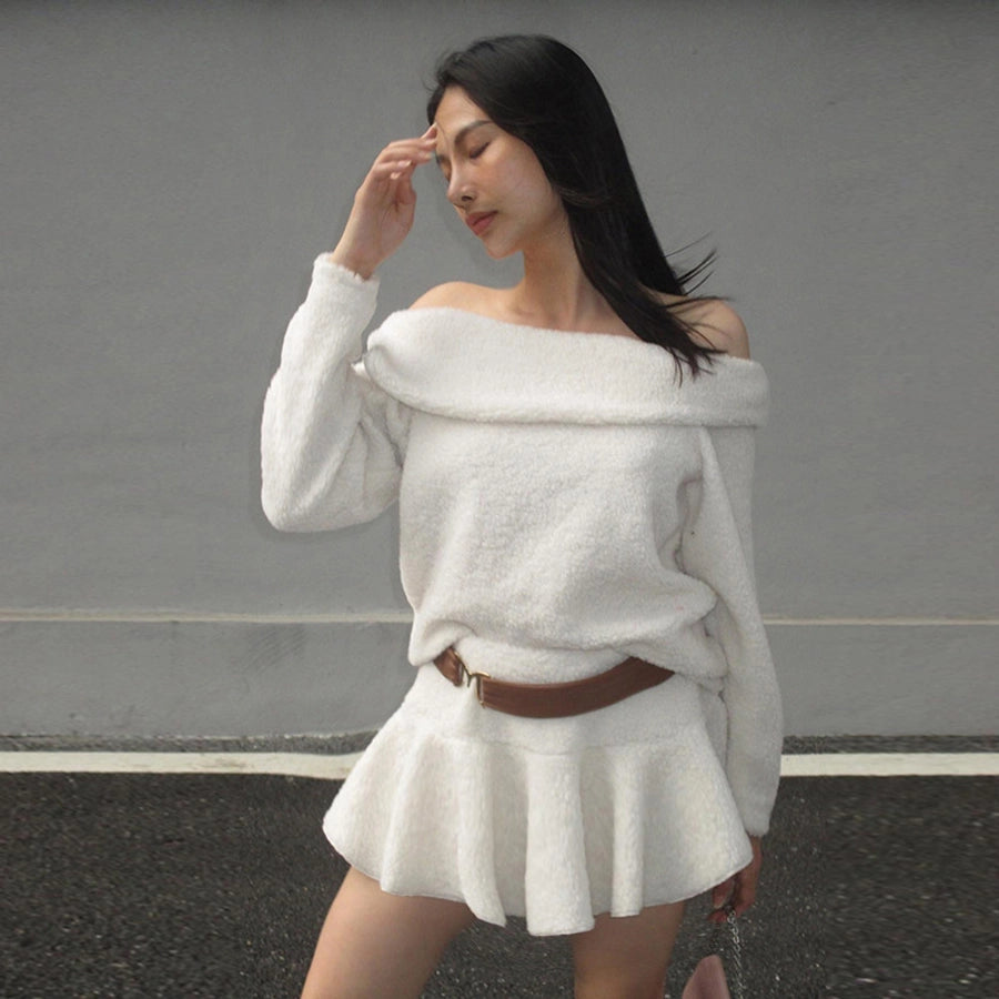 Holiday Women's Elegant Solid Color Spandex Polyester Skirt Sets Skirt Sets