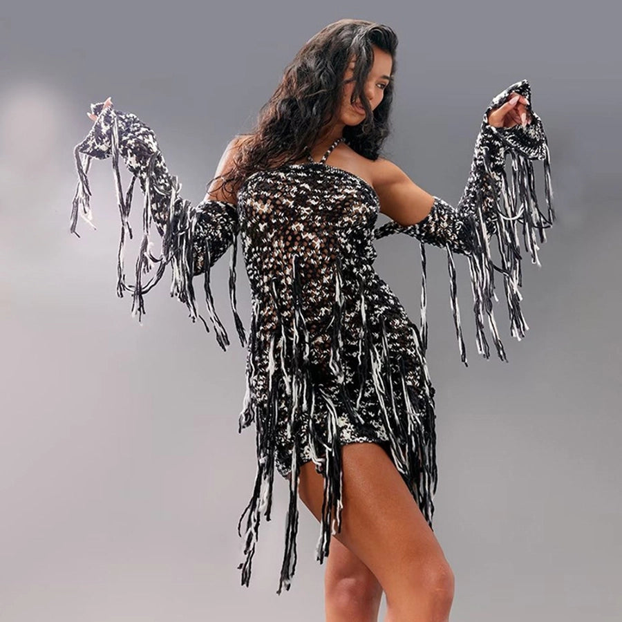 Masquerade Women's Streetwear Color Block Spandex Polyacrylonitrile Fiber Skirt Sets Skirt Sets