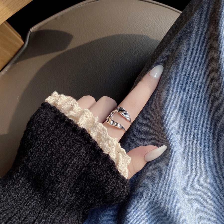 925 Sterling Silver Geometric Adjustable Ring Open Rings Rings