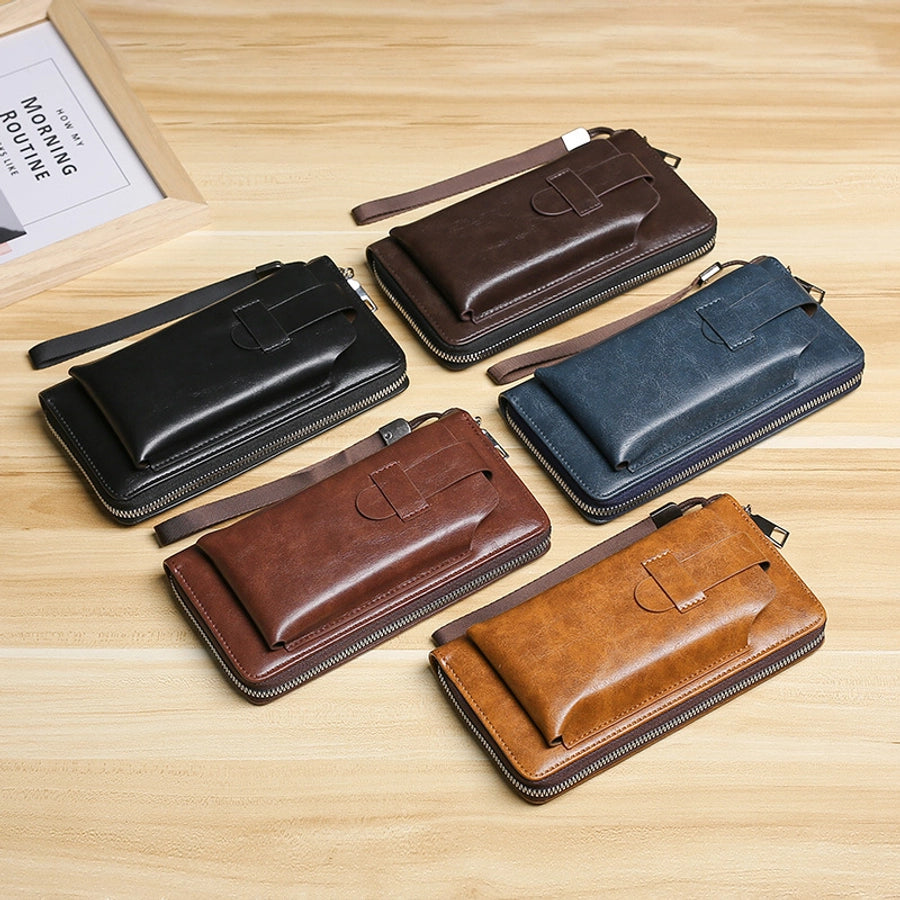 Men's wallet long new wallet multi-card wallet men's business zipper multi-functional mobile phone bag  direct sales
