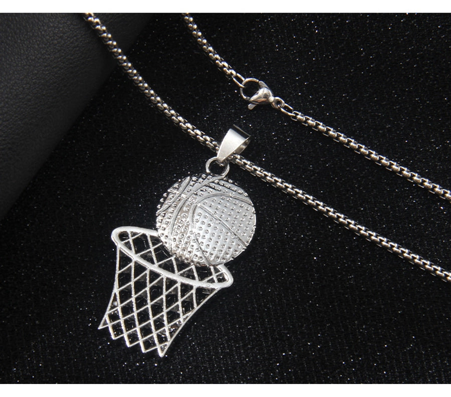 Hip-Hop Basketball 201 Stainless Steel Alloy Unisex Pendant Necklace