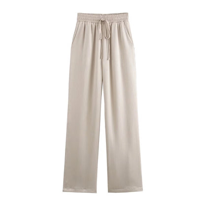 Daily Women's British Style Solid Color Polyester Pants Sets Pants Sets