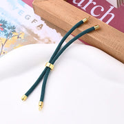 Round Buckle Peacock Blue Rope (Gold)