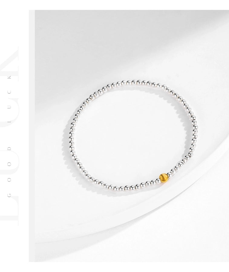 925 Sterling Silver ball chain Bracelets IG Style Simple Style